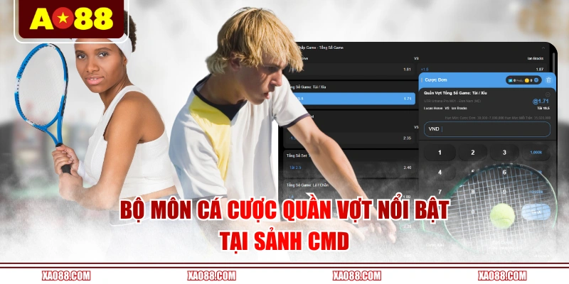 Bộ môn cá cược quần vợt nổi bật tại sảnh CMD